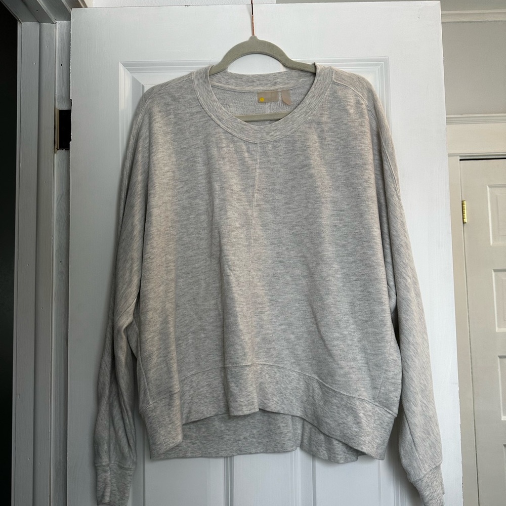 Zella Light Gray Pullover Sweatshirt